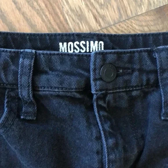 Mossimo supply women’s distressed black jean skirt - Picture 4 of 6